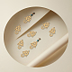 Dicosmétique 60 pièces pendentifs main de hamsa main avec breloques de fleur connecteur en filigrane breloques main dorée de fatima pendentifs creux découpés au laser pour la fabrication de bijoux STAS-DC0013-31-4