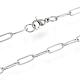 304 collar de cadena con clip de acero inoxidable NJEW-M183-04P-3