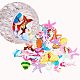 PandaHall Elite about 100pcs 10 Styles Sea Theme Resin Flatback Cabochons for DIY Phone Case Decoration Ornament Scrapbooking DIY Crafts(Mermaid Tail PH-CRES-G015-04-4