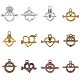 PandaHall 120 Sets 12 Style 4 Assorted Colors Tibetan Alloy Toggle TBar Clasps Findings Jewelry Making TIBE-PH0004-04-1