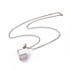 Сублимация пустой алюминиевый кулон ожерелье NJEW-E020-04P-3
