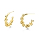 Brass Ring Beaded Stud Earrings EJEW-G322-16G-3
