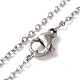 304 Stainless Steel Heart Skeleton Key Pendant Necklace for Women STAS-E154-17P-4