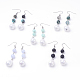 Natural Gemstone Dangle Earrings EJEW-JE02559-1