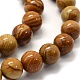 Chapelets de perles en pierre en bois naturel X-G-G763-05-10mm-3