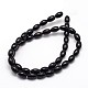 Rice Natural Black Onyx Beads Strands G-L303-01-3
