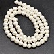 Round Shell Pearl Matte Surface Bead Strands BSHE-M011-08-4mm-3