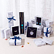 Benecreat 12 paquete pequeño cuadrado caja de pendientes de anillo kraft 5.2x5.2x3.3 cm mármol blanco cajas de regalo de joyería de cartón para el día de San Valentín CBOX-BC0001-33-8