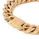 Placage ionique (ip) 304 bracelet gourmette en acier inoxydable avec fermoir cadenas en strass cristal pour femme BJEW-E107-01G-05-3