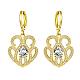 Real 18K Gold Plated Brass Cubic Zirconia Jewelry Sets SJEW-BB05720-G-4