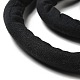 スパイラルロックヘアタイ  曲げられるポニーテール ホルダー  女性のためのボヘミアンスタイルのロングドレッドバンド  ブラック  660x14.5x7mm OHAR-B004-01H-4