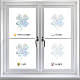 GORGECRAFT 6Pcs Four Leaf Clover Window Decals Static Rainbow Window Clings Non Adhesive Collision Proof Glass Stickers Vinyl Film Home Decorations for Sliding Doors Windows Prevent Birds Strikes DIY-WH0304-221A-4