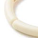 Curved Tube Acrylic Beads Stretch Bracelet for Girl Women BJEW-JB06945-01-5