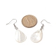 Teardrop Natural Trochid Shell Dangle Earrings EJEW-JE05185-3