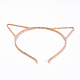 ヘアアクセサリー鉄子猫ヘアバンドのパーツ  猫の耳の形  ゴールデンロッド  110~115mm  4mm OHAR-S196-06-1