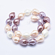 Electroplate Shell Pearl Beads Strands BSHE-G006-10-3