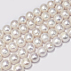 Fili di perle di perle d'acqua dolce coltivate naturali PEAR-R063-20-01A-4