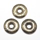 Donut/Pi Disc Natural Pyrite Pendants G-I125-33B-2