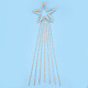 Crystal Rhinestone Star with Tassel Lapel Pin JEWB-T002-11S-1