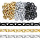 Superfindings 3 couleurs chaînes de câbles en acrylique de 1 m de long anneaux de chaîne de liaison ouverts de 22x16x5.3 mm connecteurs à maillons rapides chaînes de câbles en acrylique peintes par pulvérisation opaques pour la fabrication de bijoux décor de téléphone CHAC-FH0001-02-1