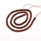 Faceted Rondelle Natural Red Jasper Beads Strands G-E302-014-4mm-2