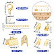 CHGCRAFT 1120pcs Folding Crimp Ends Ribbon Crimp Ends Including 60pcs Lobster Claw Clasps Twist Chains and 400pcs Open Jump Rings for Jewelry Making DIY-CA0003-28-2