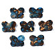 Butterfly Assembled Natural Bronzite and Natural & Synthetic Gemstone Beads G-N330-56-2
