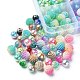 385 Uds. 15 perlas de imitación de plástico abs de estilo y cuentas acrílicas transparentes craqueladas OACR-YW0001-46-2