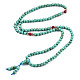 4-Loop-Wrap Buddha Meditation gelbe Jade Perlen Armbänder BJEW-R040-6mm-11-2