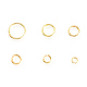 真鍮製丸カン  オープン丸カン  ゴールドカラー  4~10x0.8~1mm  内径：2.4~8mm KK-JQ0001-01G-3
