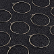 Benecreat 30pcs 18k pendientes de aro chapados en oro real fornituras de diámetro 31 mm de espesor 0.9 mm pendientes de aro de oreja con contenedor de joyería para hacer joyas de diy KK-BC0005-10G-NF-7