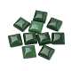 天然石ホワイトジェイドカボション  染め  正方形  濃い緑  10x10x5mm G-Q975-10x10-07-1