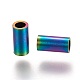 イオンプレーティング（ip）304ステンレス鋼チューブビーズ  虹色  6x3mm  穴：2mm STAS-L216-23E-M-2