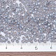 MIYUKIラウンドロカイユビーズ  日本製シードビーズ  11/0  （rr576)染色スモーキーオパールシルバーライニングアラバスター  2x1.3mm  穴：0.8mm  約1111個/10g X-SEED-G007-RR0576-4