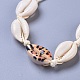 Collana di perline regolabili conchiglia e set di gioielli bracciali SJEW-JS01019-02-7