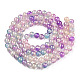 Chapelets de perles en verre craquelé peint X1-DGLA-R053-03J-2