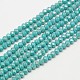 Electroplate Opaque Solid Color Crystal Glass Rondelle Beads Strands EGLA-F048A-05AB-1