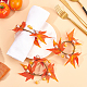 GORGECRAFT 8Pcs Fall Napkin Rings Maple Leaf Cloth Napkin Rings Artificial Berry Wreath Table Centerpiece Decor Holders for Thanksgiving Halloween Harvest Festival Napkin Vase Party Wedding Decoration AJEW-GF0005-14-5