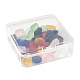 32 brin de perles en verre dépoli transparent de 8 couleurs. GLAA-FS0001-60-2