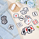 FINGERINSPIRE 10 Style Dice Poker Ace Clothes Patch Iron on Embroidered Applique Roll of Dice Embroidered Applique Playing Card Gaming Applique Patches for Jeans Hats Bags Jackets Shirts Clothing DIY PATC-FG0001-38-5