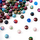 100Pcs 10 Colors Two Tone Opaque Resin Beads RESI-TA0001-45-2