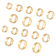 Unicraftale 16 pz 8 misure anello a fascia in oro opaco acciaio inossidabile iscrizione laser anello per dito vuoto semplice metallo ipoallergenico anello classico per matrimonio con sacchetti di velluto per creazione di gioielli regalo RJEW-UN0002-50-1