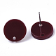 Fornituras de pendiente de botón de acetato de celulosa (resina) KY-R022-018-4