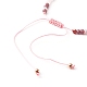 Set di bracciali con perline intrecciate in filo di nylon regolabili con perline di perle naturali BJEW-JB06454-13