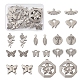 Fashewelry 20 pièces 10 style 304 pendentifs en acier inoxydable STAS-FW0001-28-2