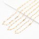 Benecreat 6pcs 61cm clip de papel chapado en oro collar de cadena de eslabones ovalados cadena de gargantilla de latón de 3 tamaños con cierre de garra de langosta y recipiente de plástico para hacer joyas MAK-BC0001-14G-6