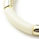 Bracelet extensible perlé tube incurvé acrylique pour femme BJEW-JB08439-03-5