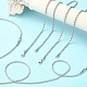 5 pièces 304 colliers de chaîne de corde de torsion ronde en acier inoxydable pour hommes femmes NJEW-YW0001-07-6