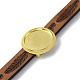 Impostazioni del braccialetto a maglie tonde piatte in lega adatte per cabochon FIND-M009-01G-1