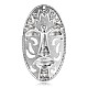 Lega stile tibetano maschera ovale impostazioni strass grande ciondolo PALLOY-E394-13AS-2